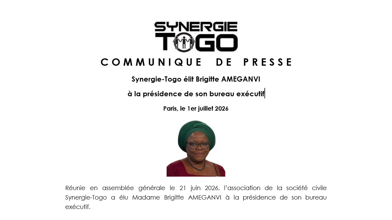 Synergie-Togo élit Brigitte AMEGANVI
